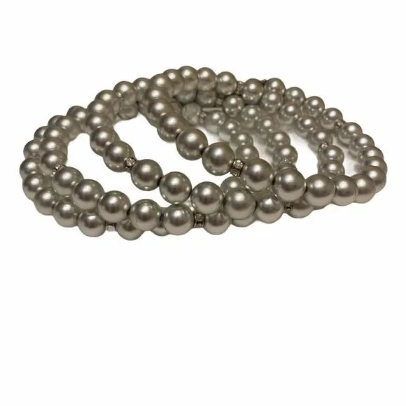 Vintage Silver Ball And Rhinestone Wrap Set - Picture 5 of 12